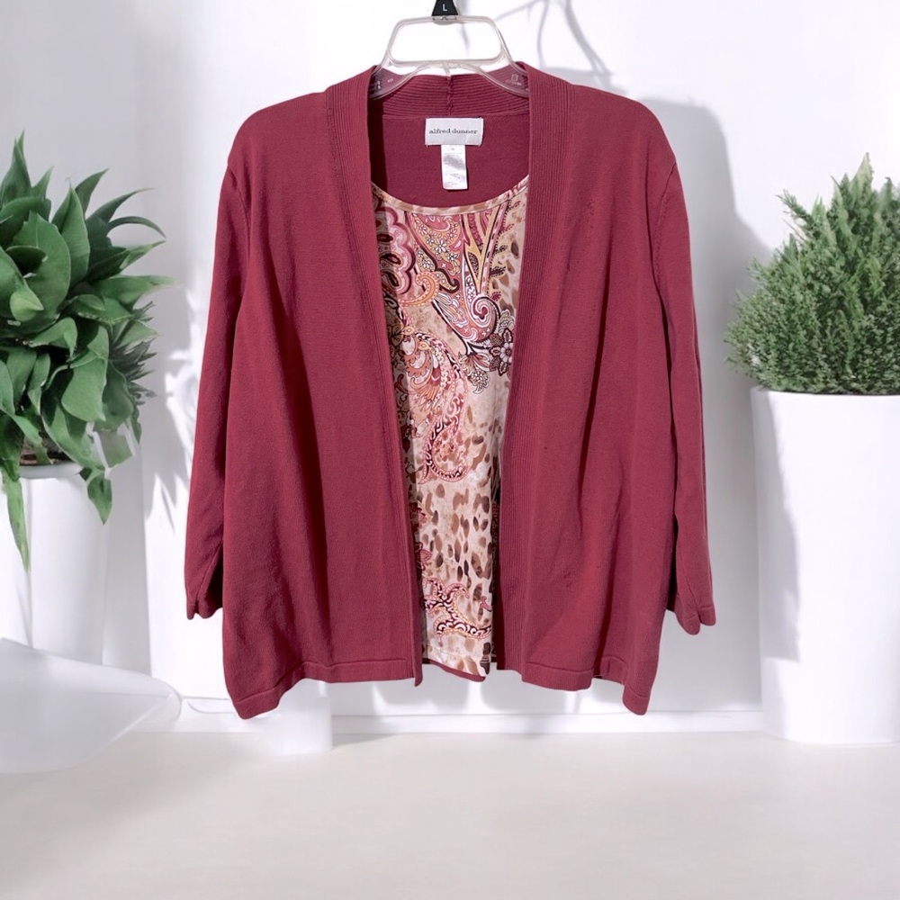 Alfred Dunner sweater set Size XL